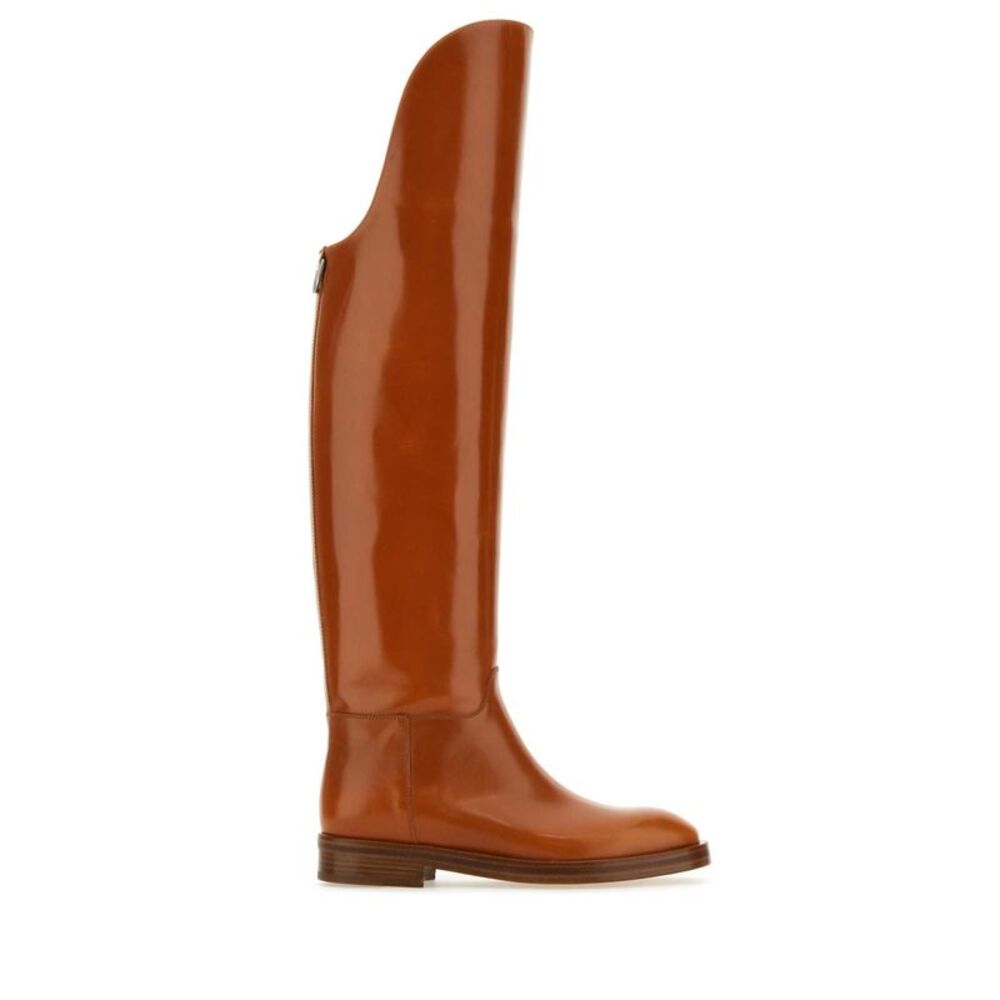 Durazzi Women Caramel Leather Equestran Boots